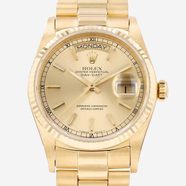Montre Rolex Day-Date en or jaune Ref: Rolex - 18038  Vers 1986