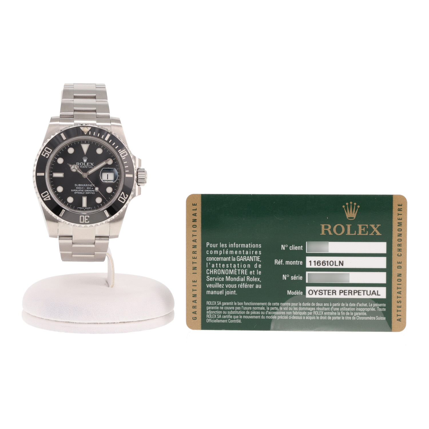 Reloj Rolex Submariner Date de acero, ref.: Rolex - 116610, hacia 2013