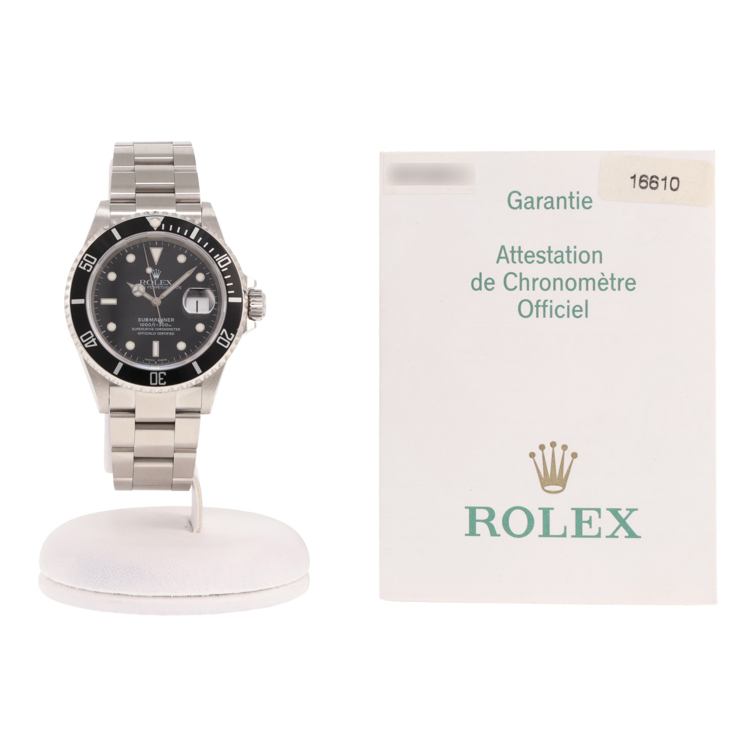 Montre Rolex Submariner Date en acier Ref: Rolex - 16610T  Vers 2003