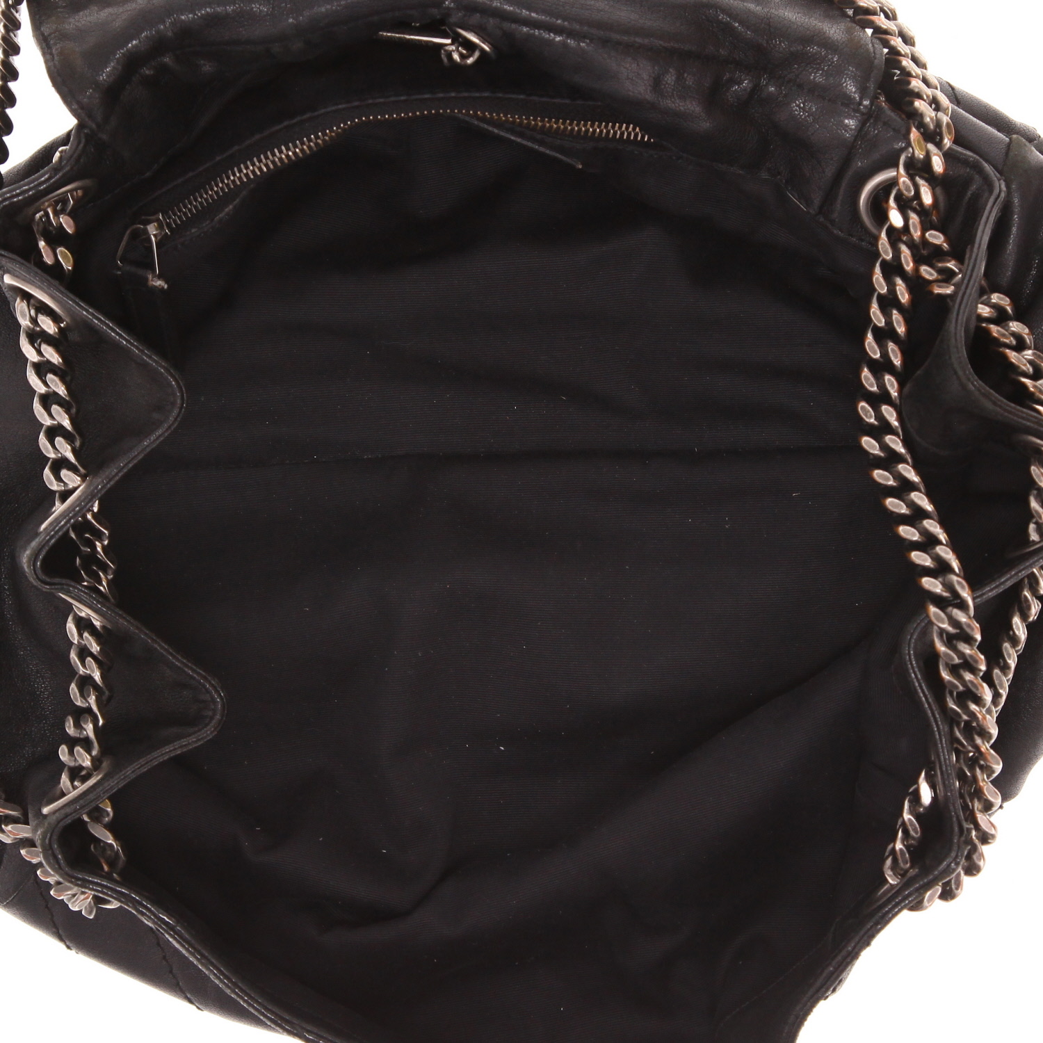 Saint Laurent Nolita handbag in Noir herringbone-quilted leather - Detail D3