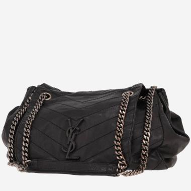 Sac à main Saint Laurent  Nolita en cuir matelassé chevrons noir