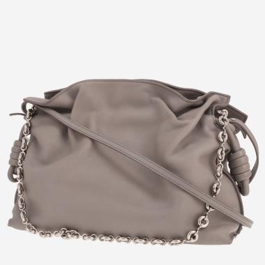 Sac à main Loewe  Flamenco Knot  en cuir gris