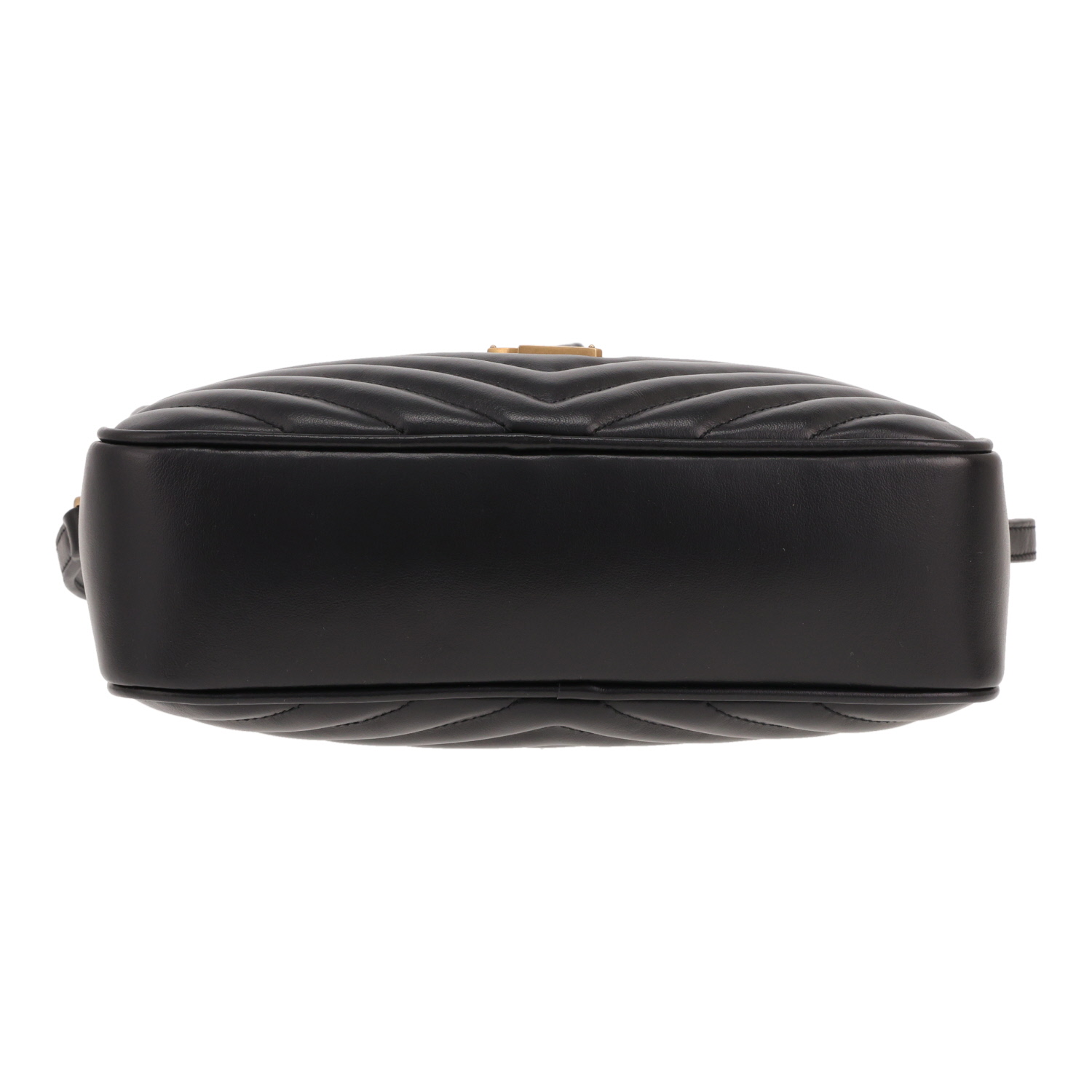 Saint Laurent Lou Camera Shoulder Bag in Noir herringbone-quilted leather - Detail D1