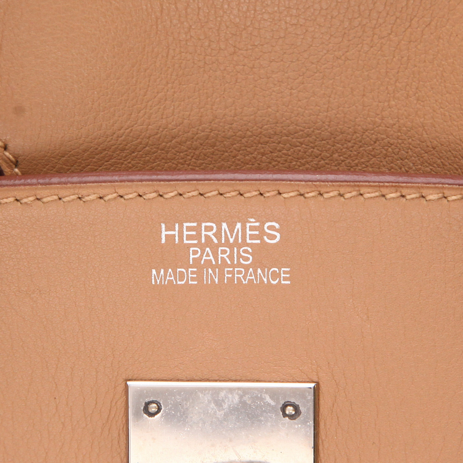 Hermès Birkin handbag, 35 cm, in beige canvas and Swift Biscuit leather - Detail D2