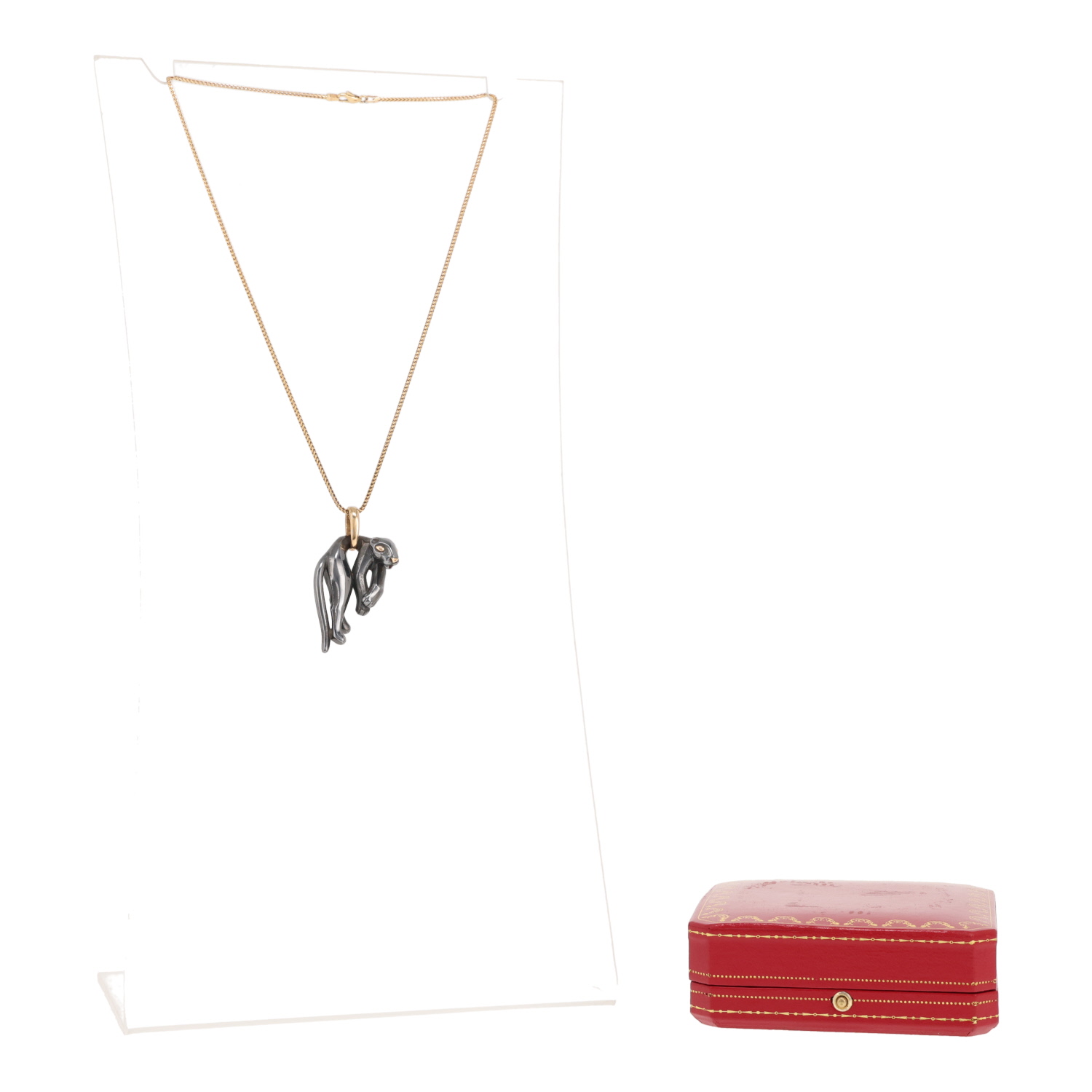 Cartier Panthère Molle Pendant in yellow gold and silverium - Detail D2