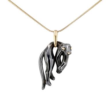 Ciondolo Cartier Panthère Molle in oro giallo e silverium