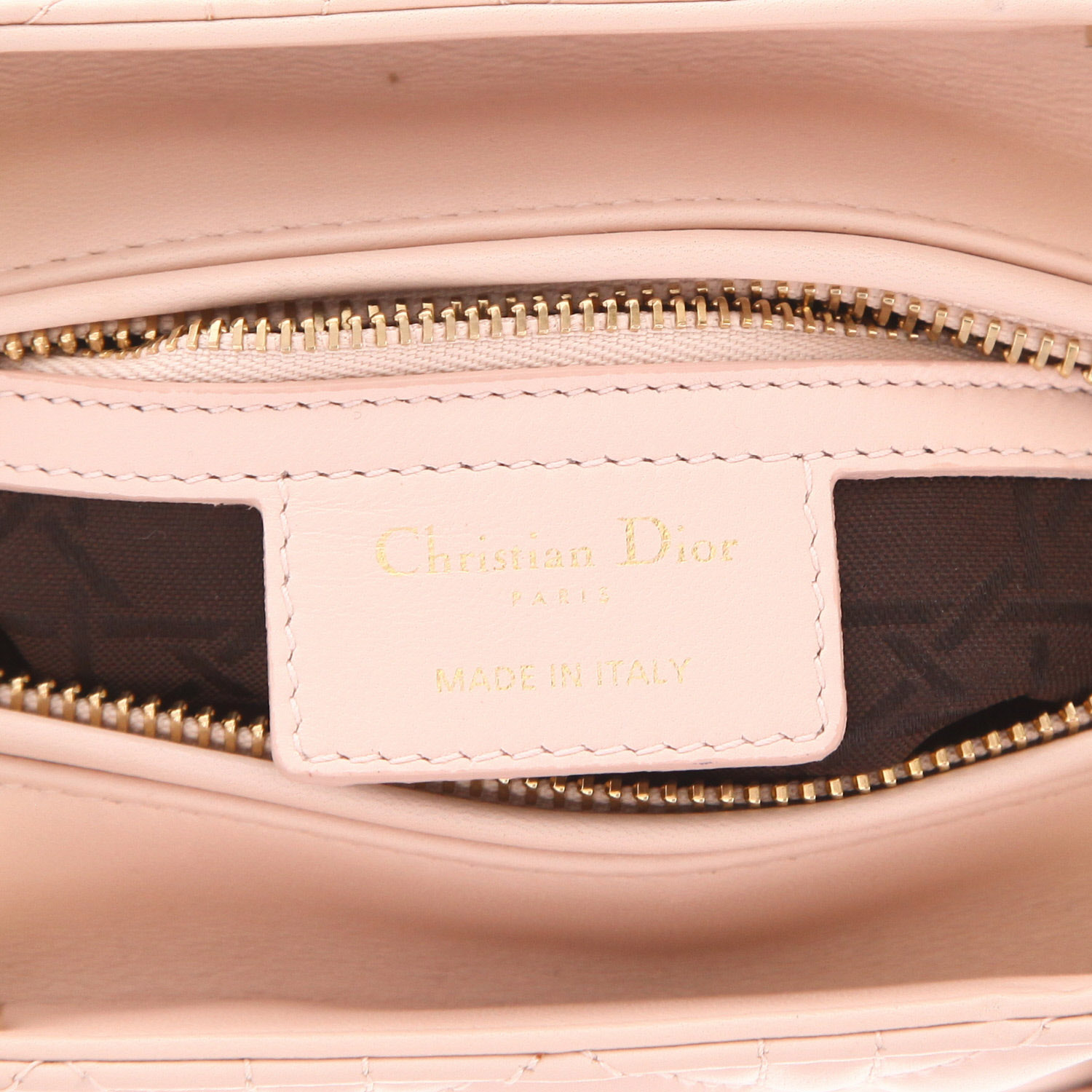 Borsa Dior Lady Dior in pelle cannage rosa - Detail D2