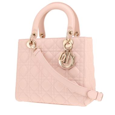 Borsa Dior Lady Dior in pelle cannage rosa
