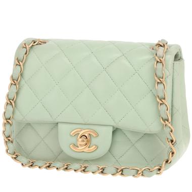 Sac bandoulière Chanel  Timeless Mini en cuir matelassé vert