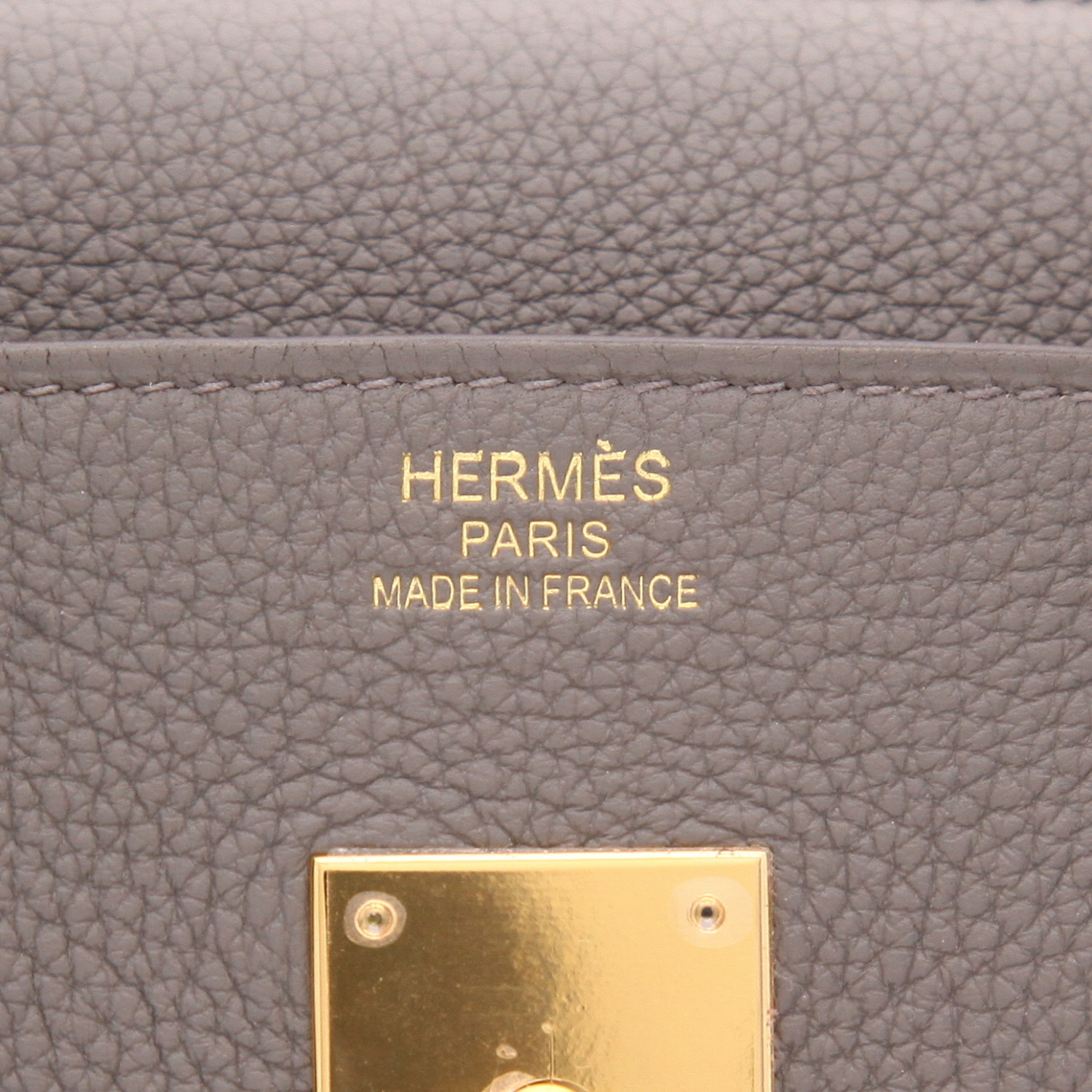 Sac à main Hermès  Birkin 35 cm en cuir togo Gris Meyer - Detail D2