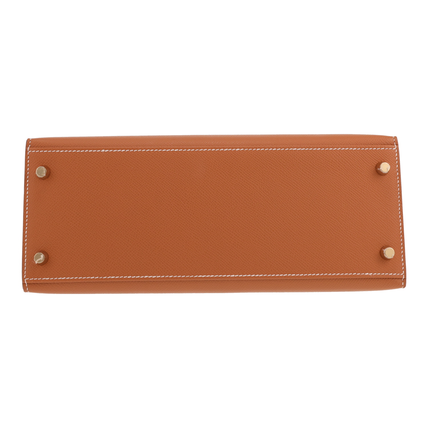 Hermès Kelly 28 cm handbag in gold Epsom leather - Detail D1