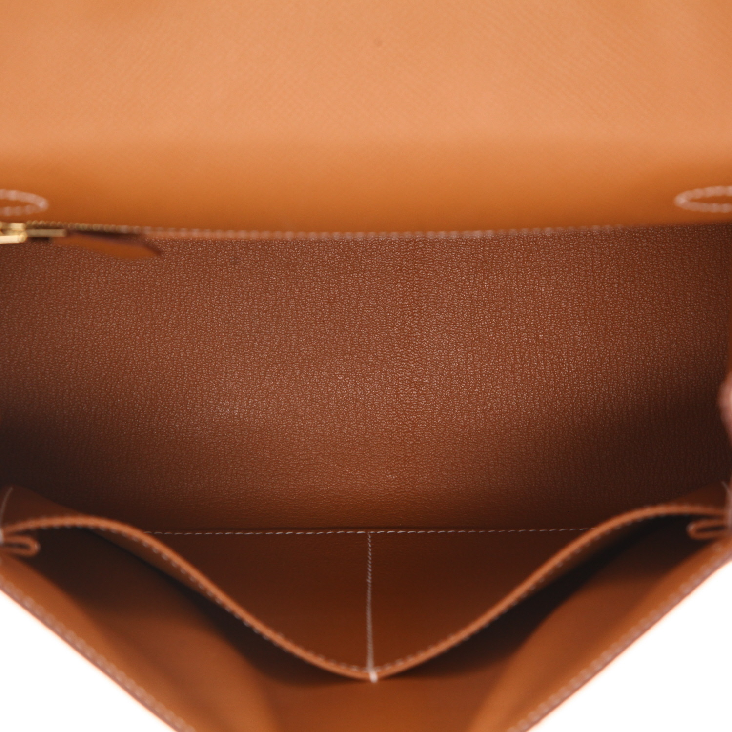 Sac à main Hermès  Kelly 28 cm en cuir epsom gold - Detail D3