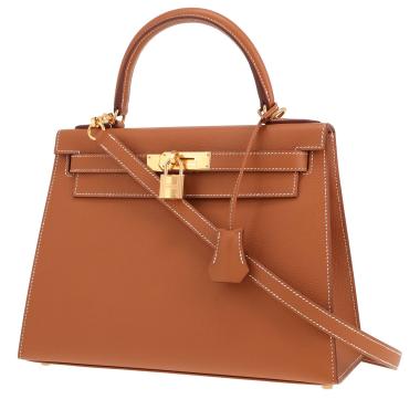 Bolso Hermès Kelly de 28 cm en piel Epsom Gold