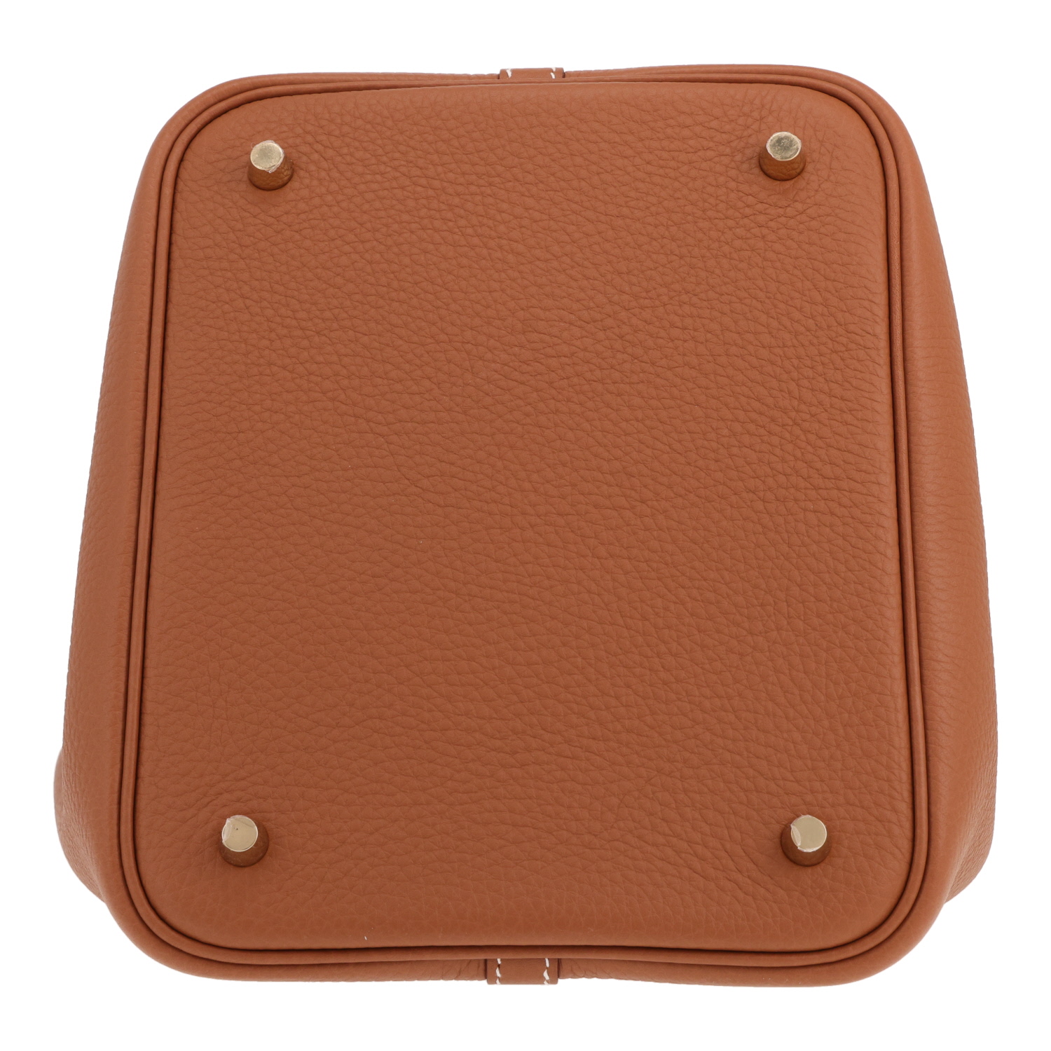 Sac à main Hermès  Picotin 22 cm en cuir togo gold - Detail D1