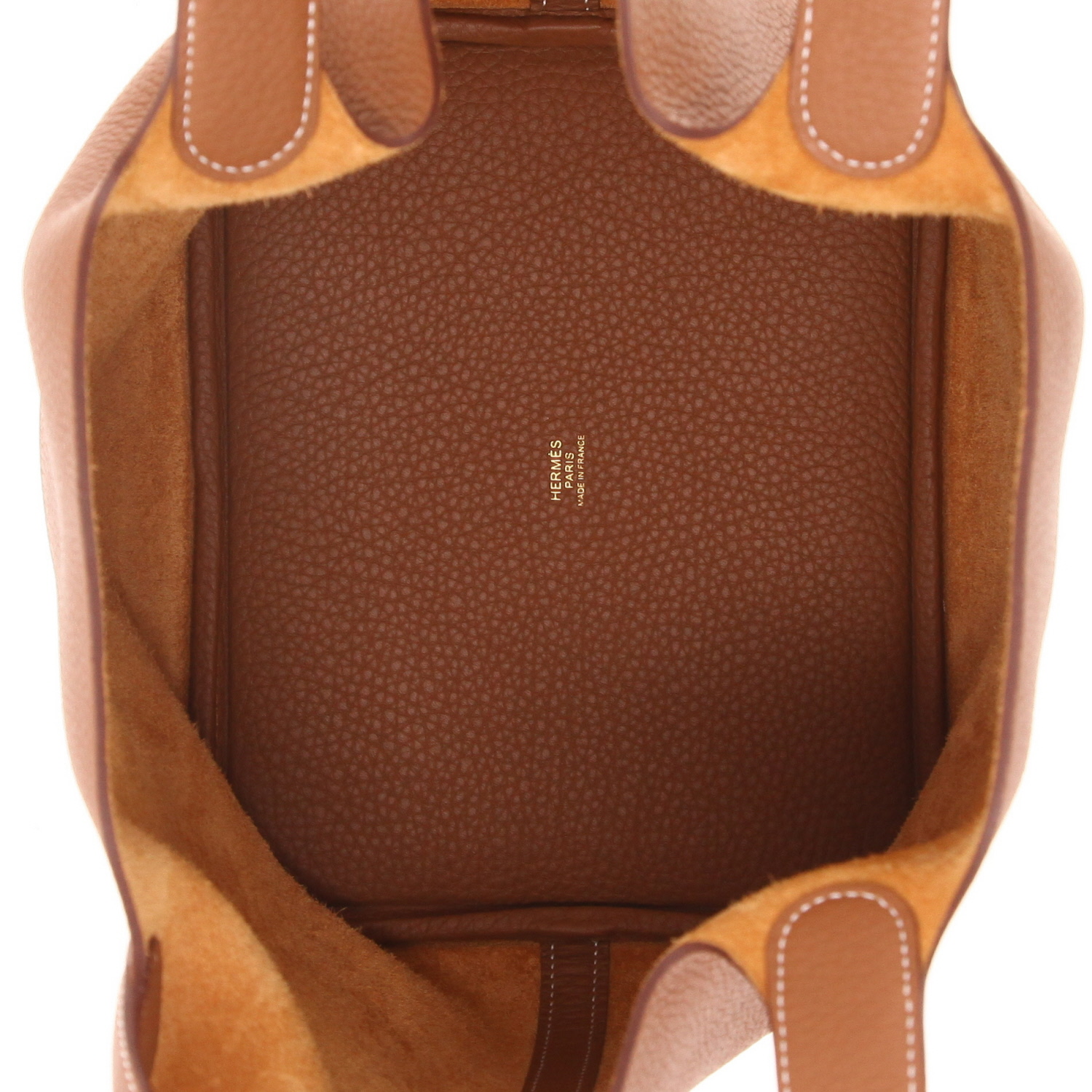 Bolso de mano Hermès Picotin de 22 cm en piel Togo Gold - Detail D3