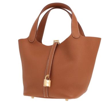 Borsa Hermès Picotin da 22 cm in pelle Togo Gold