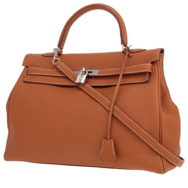 Borsa Hermès Kelly 35 cm in pelle Togo Gold