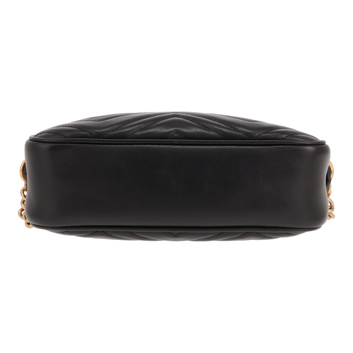 Borsa a tracolla Gucci GG Marmont Camera in pelle trapuntata nera - Detail D1