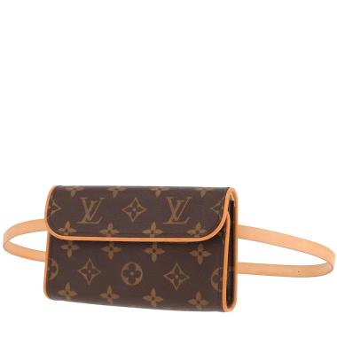 Louis Vuitton Florentine belt pouch in brown Monogram canvas and natural leather