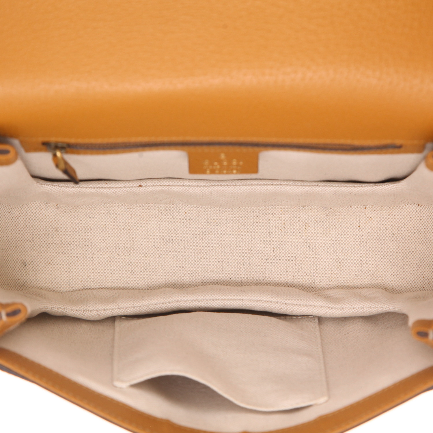 Gucci shoulder bag  Mini GG bag in brown logo canvas and brown leather - Detail D3