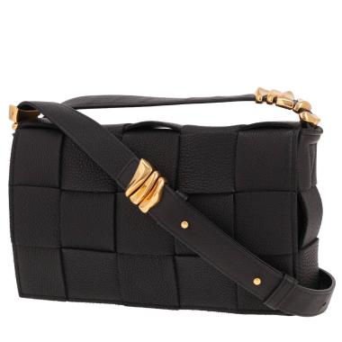 Bolso bandolera de Bottega Veneta «Cassette» en piel intrecciata negra