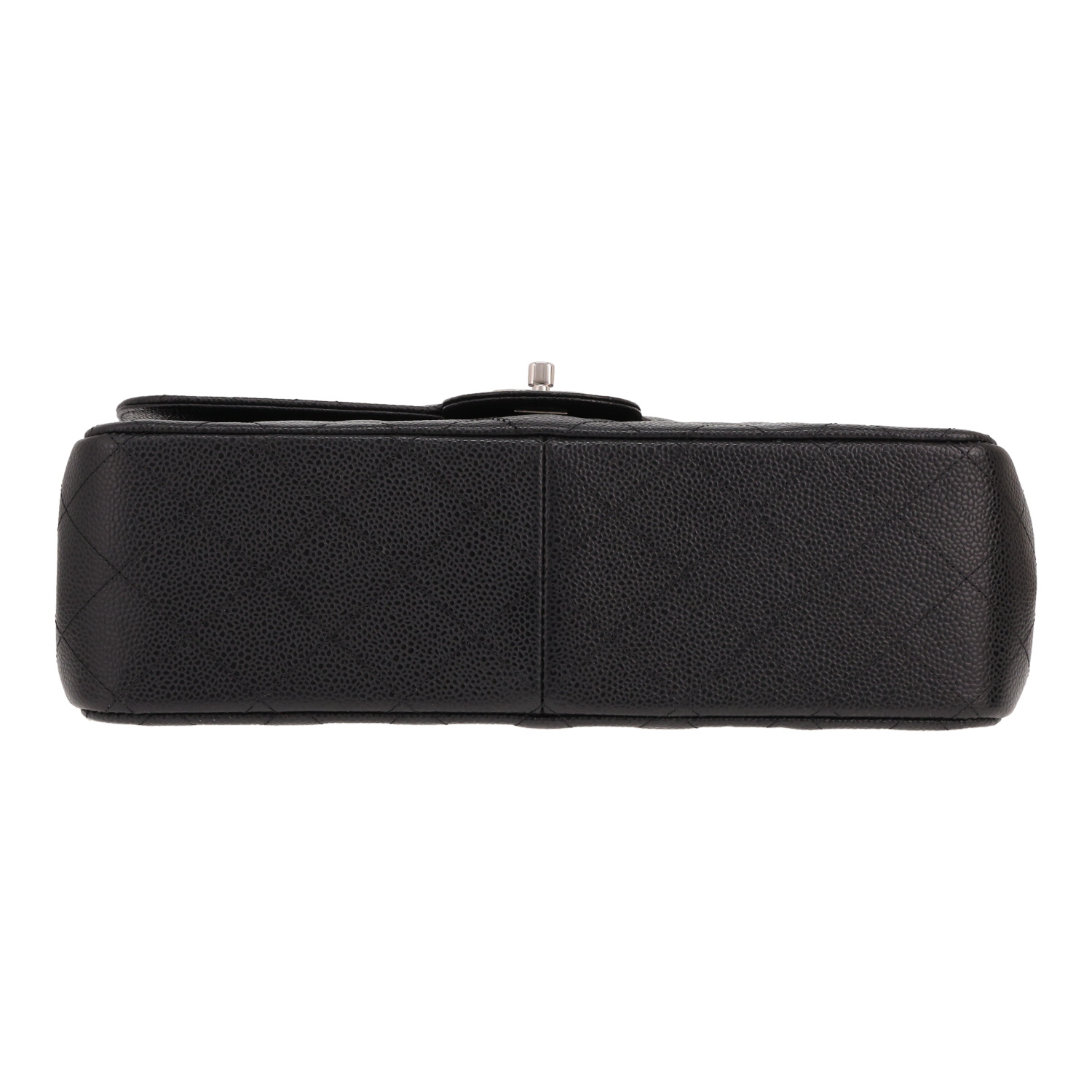Sac bandoulière Chanel  Timeless Jumbo en cuir grainé matelassé noir - Detail D1