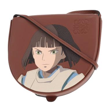 Bolso bandolera de Loewe x Studio Ghibli   de piel marrón