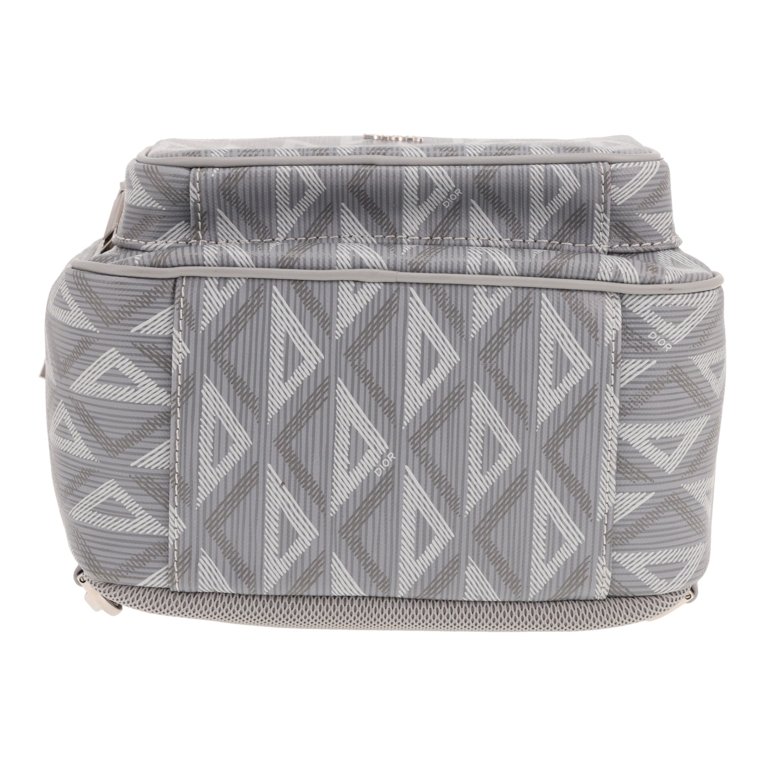 Zaino Dior Rider in tela Monogram grigia e pelle grigia - Detail D1