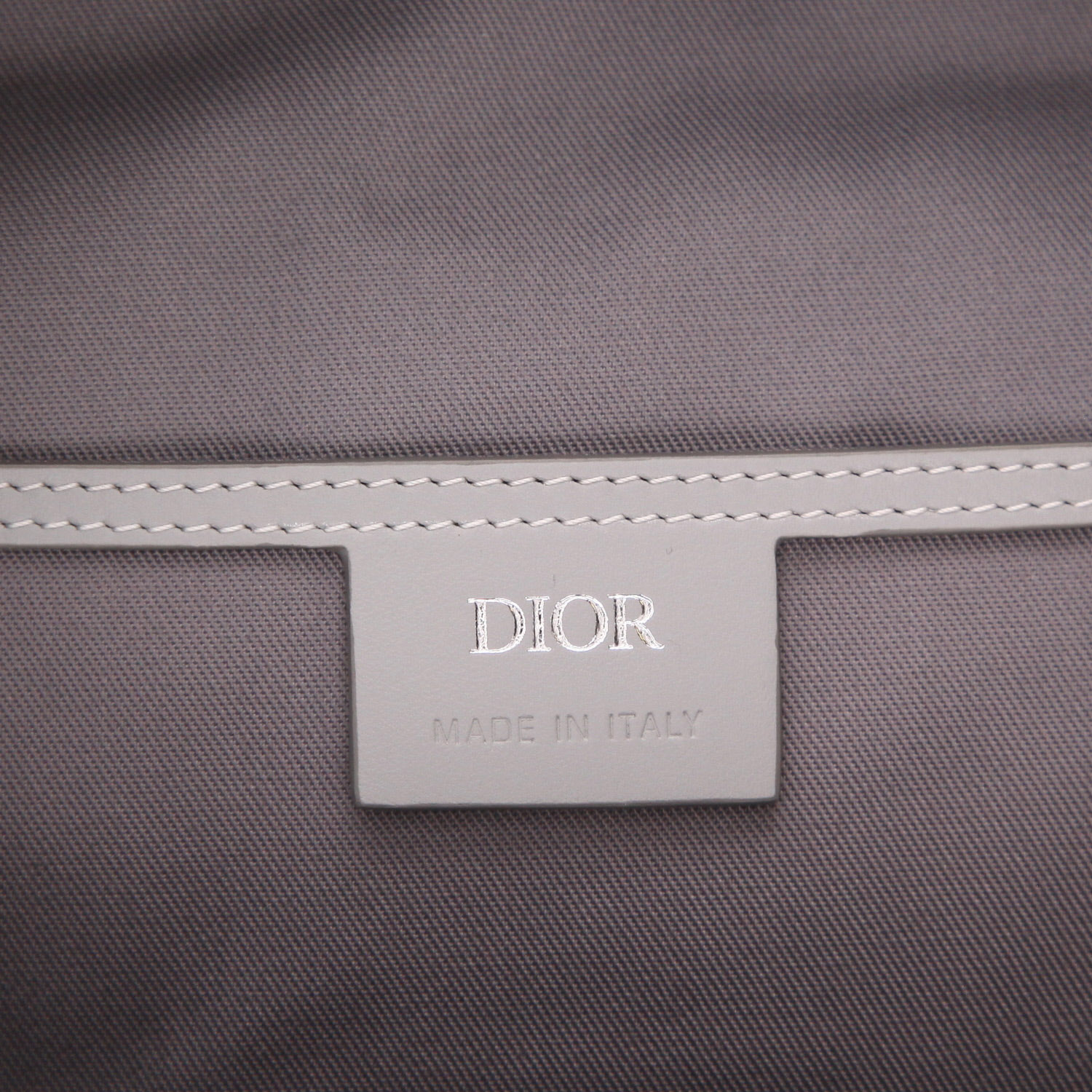 Mochila Dior Rider de lona con monograma gris y piel gris - Detail D2