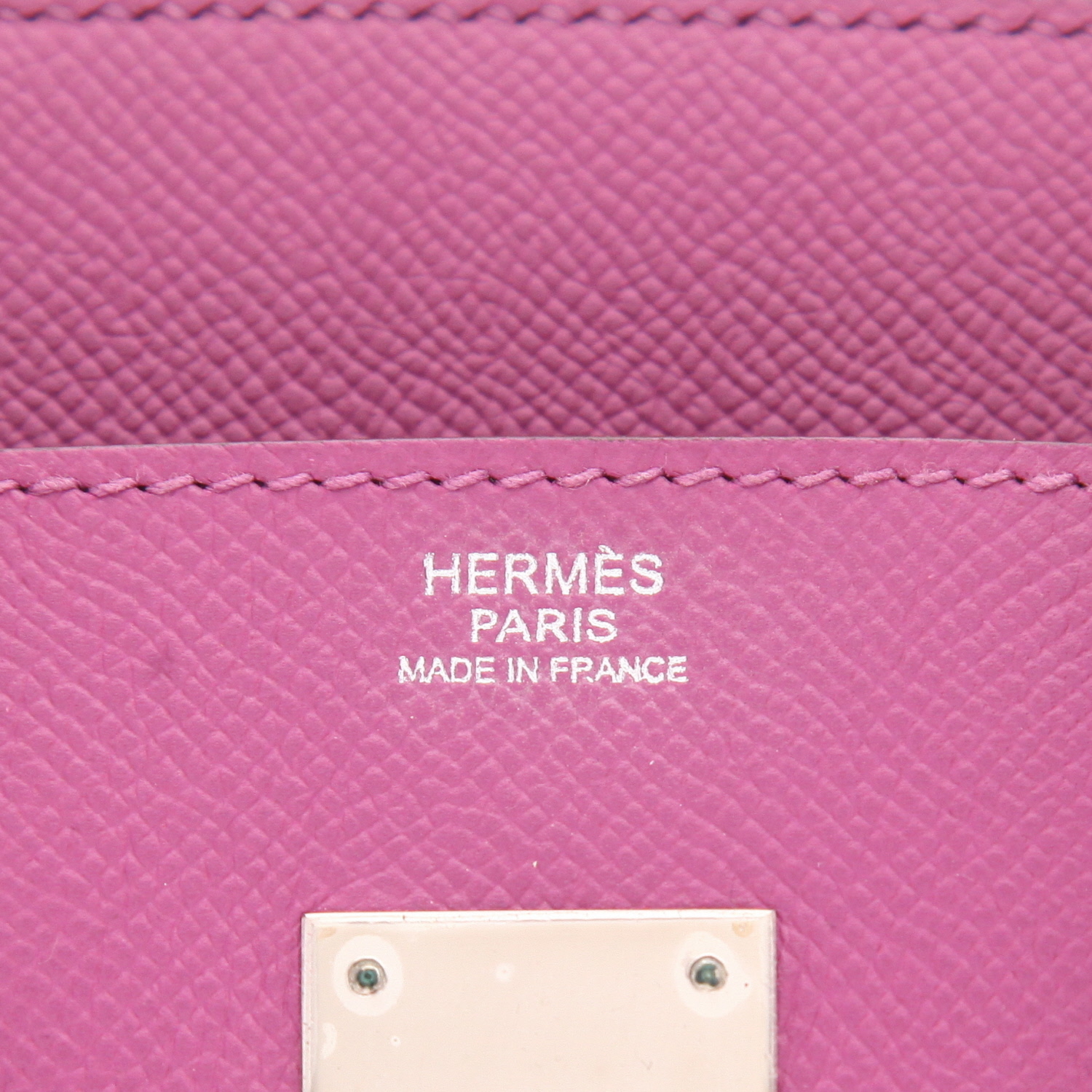 Bolso Hermès Birkin de 30 cm en piel Epsom morada - Detail D2