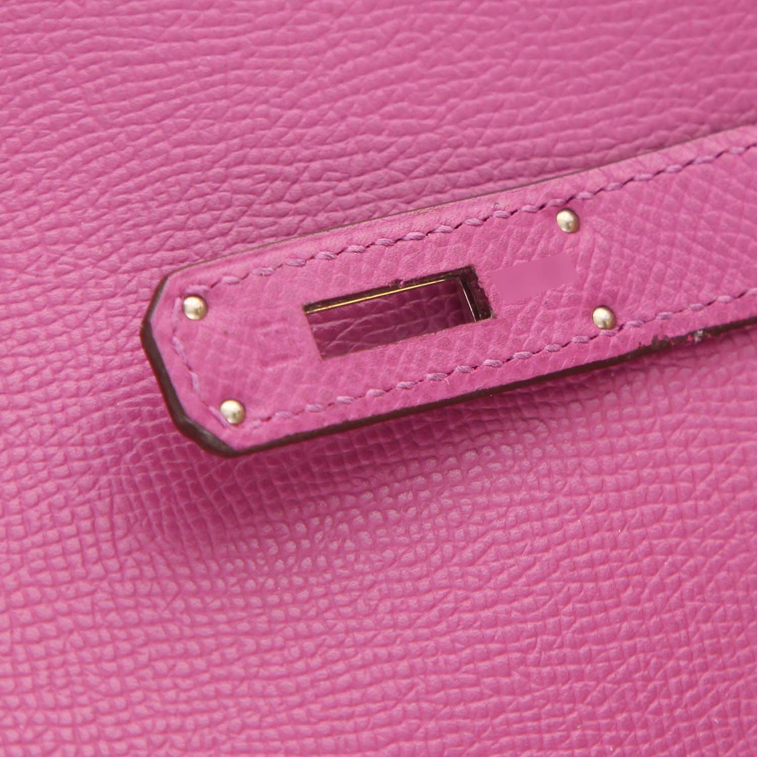 Bolso Hermès Birkin de 30 cm en piel Epsom morada - Detail D4