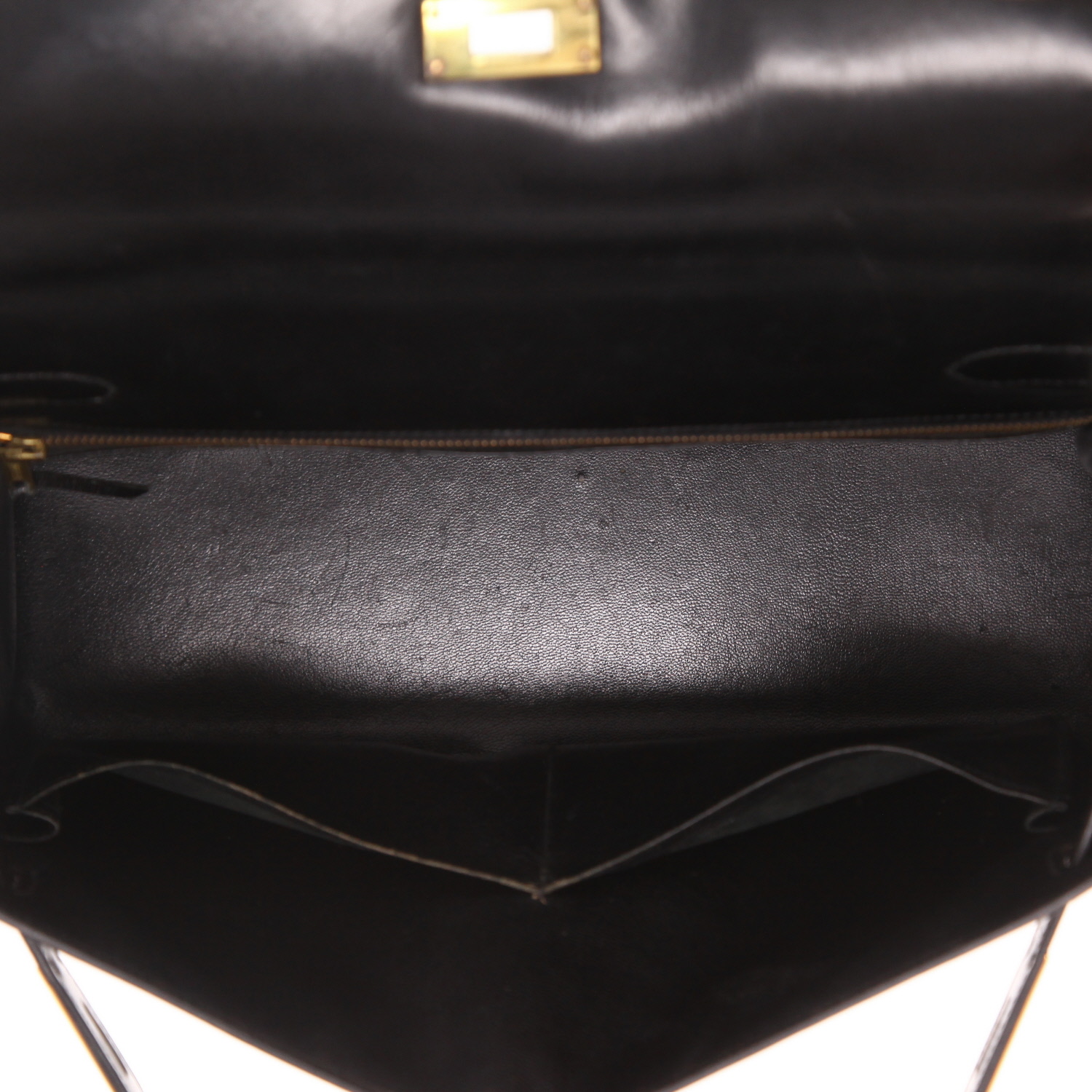 Bolso Hermès Kelly de 32 cm, de piel negra tipo «box» - Detail D3