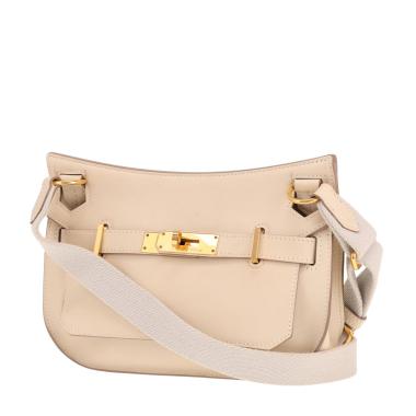 Bolso bandolera Hermès «Jypsiere mini» de piel Swift Craie