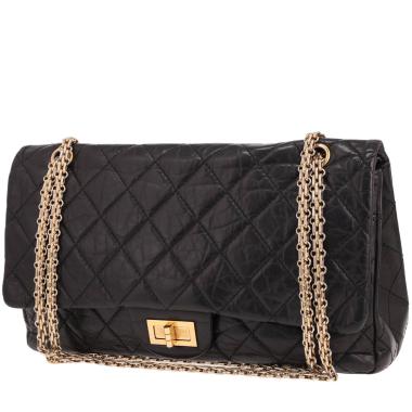 Bolso Chanel 2.55 de piel acolchada negra