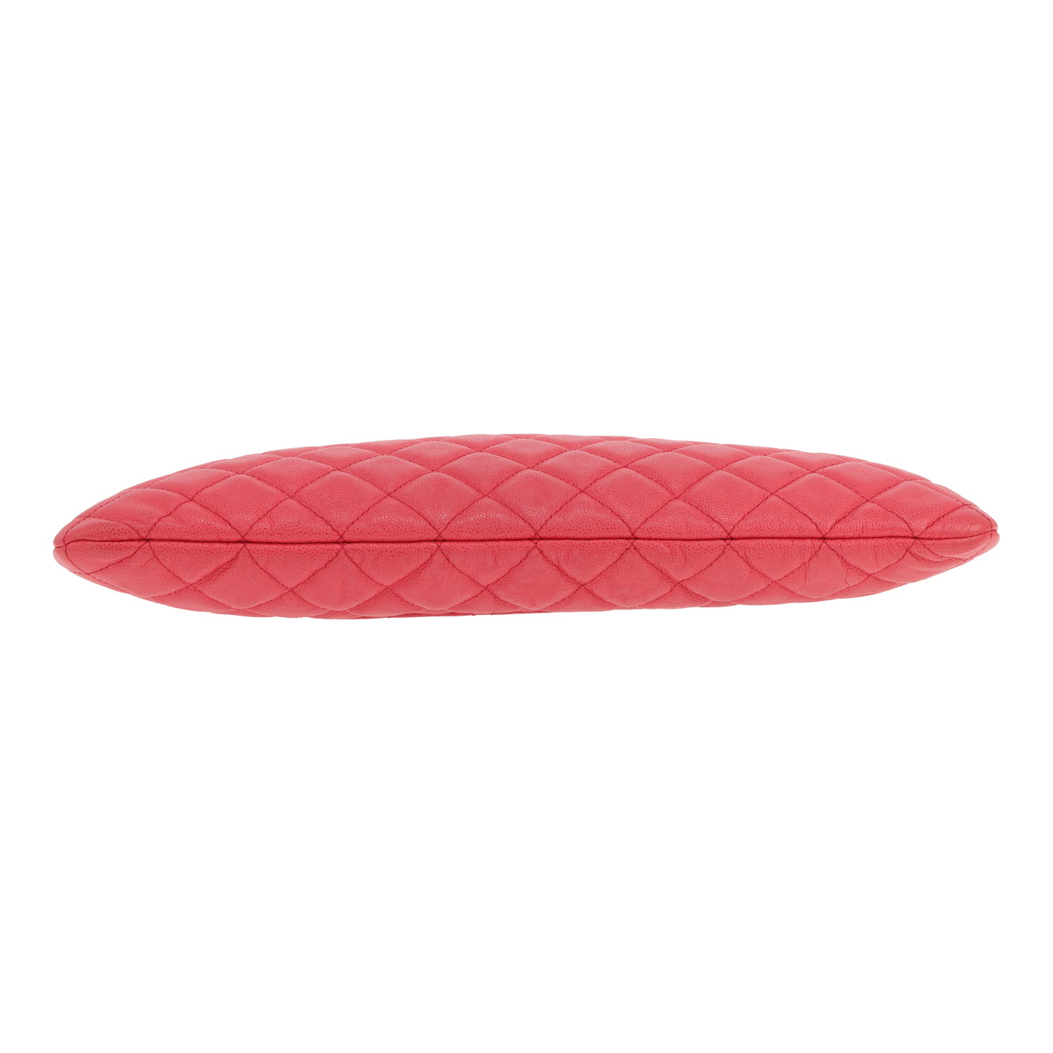 Chanel clutch bag in pink quilted grained leather - Detail D1