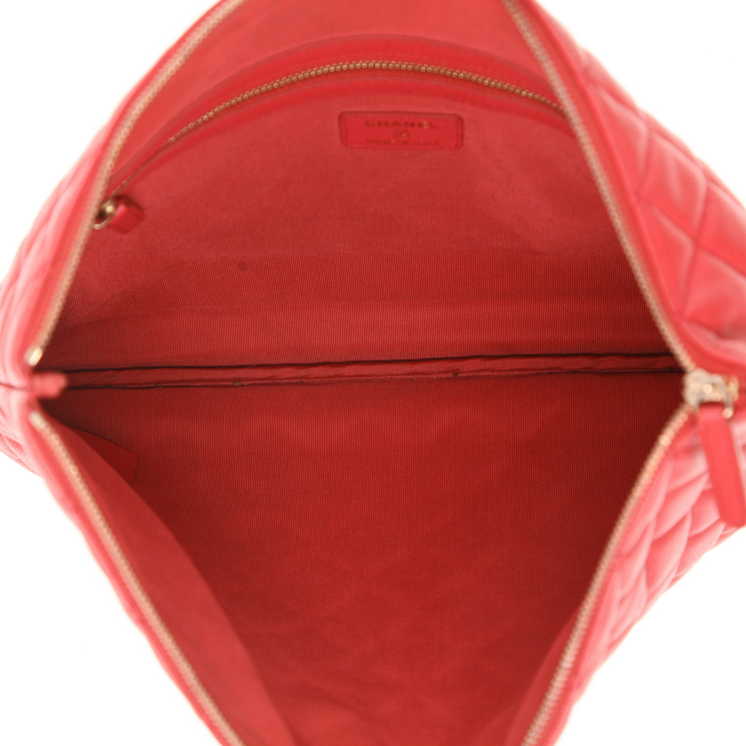 Bustina Chanel in pelle martellata opaca rosa - Detail D3