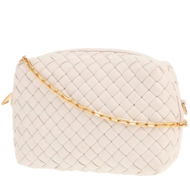 Bolso bandolera de Bottega Veneta   de piel «intrecciato» blanca