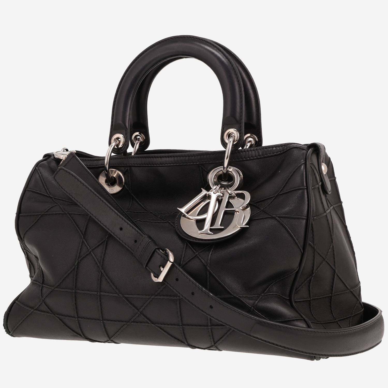 Dior Granville handbag in black cannage leather