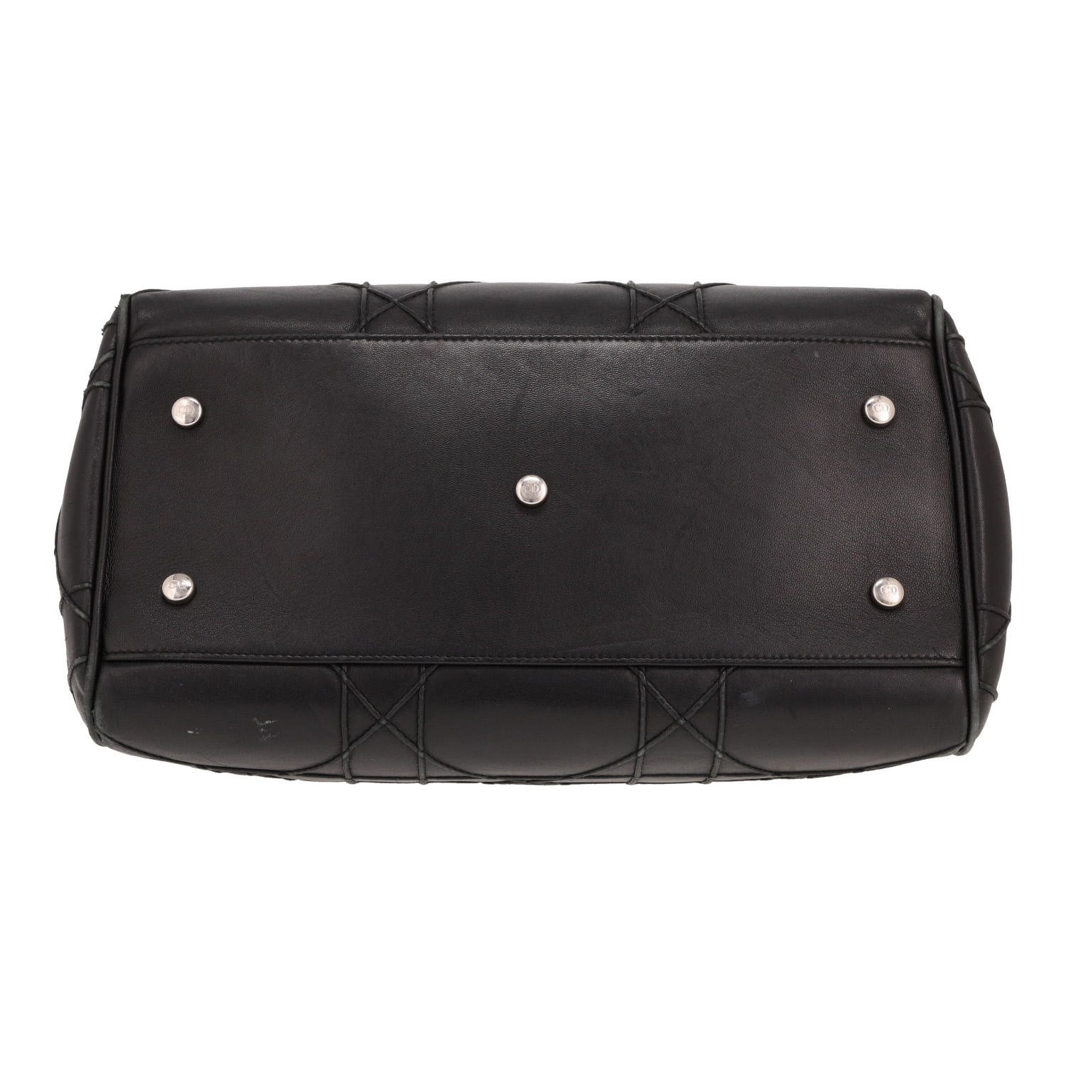 Dior Granville handbag in black cannage leather - Detail D1