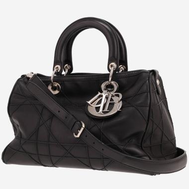 Sac à main Dior  Granville en cuir cannage noir