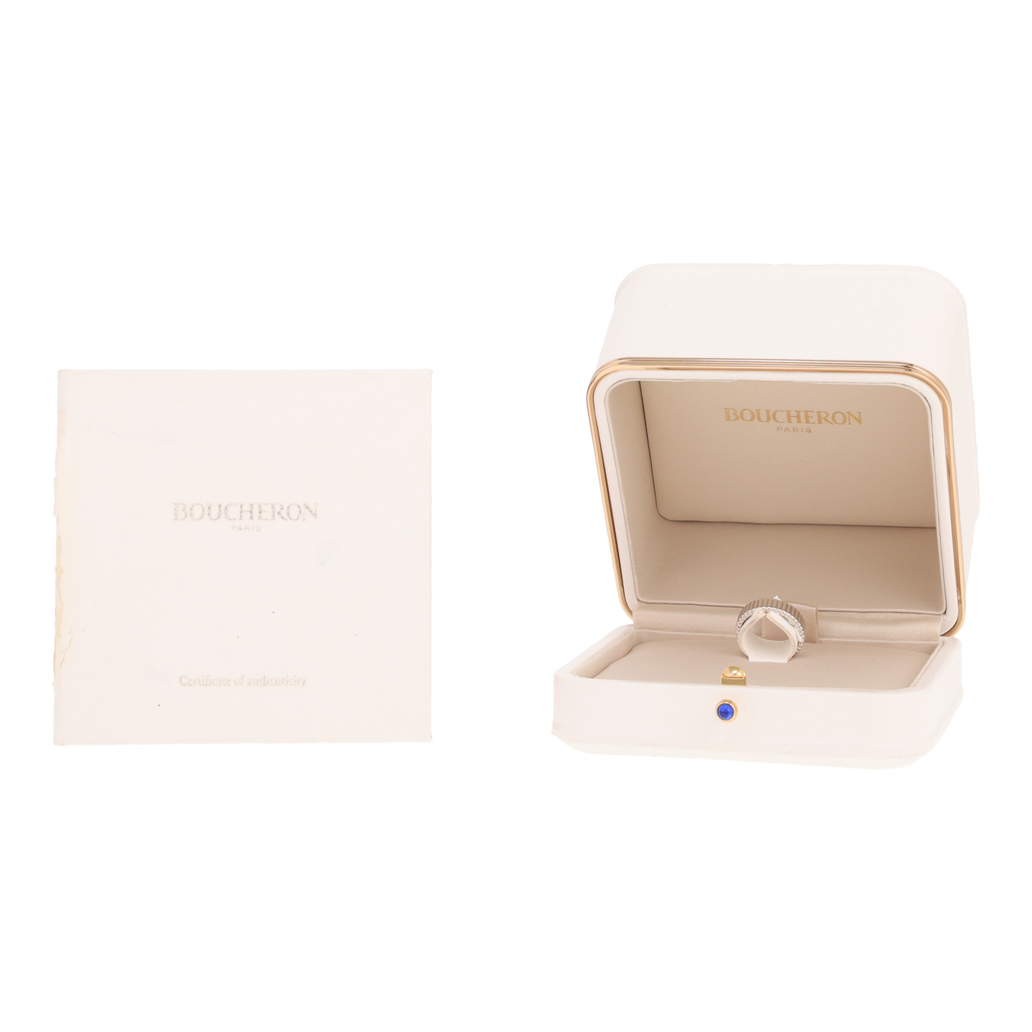Bague Boucheron Grosgrain en or blanc - Detail D2
