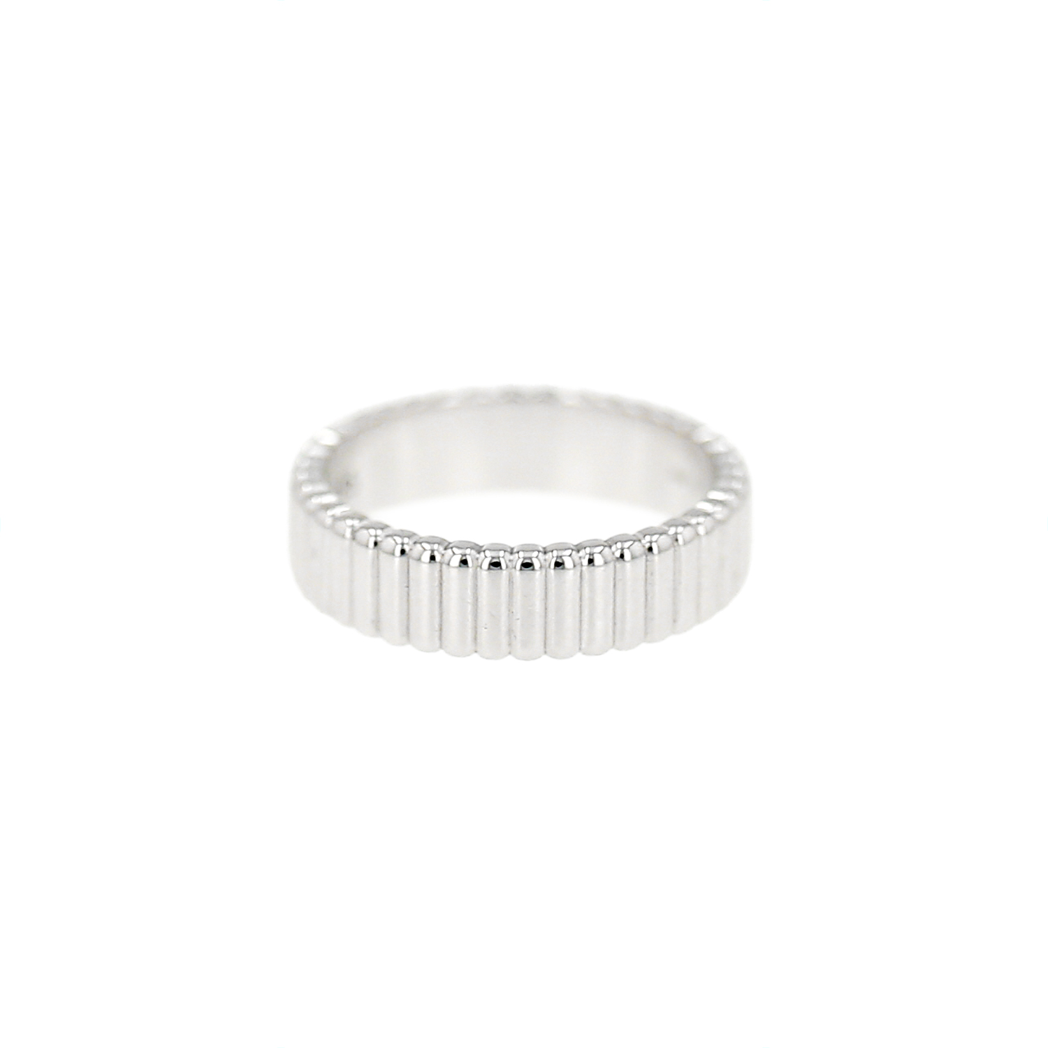 Bague Boucheron Grosgrain en or blanc - Detail D5