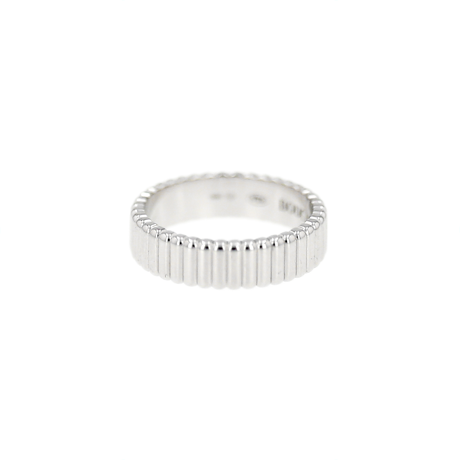 Boucheron Grosgrain ring in white gold - Detail D6