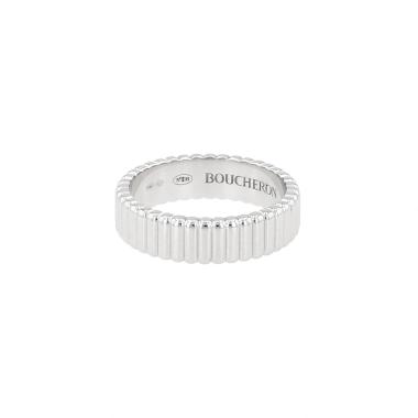 Anello Boucheron Grosgrain in oro bianco