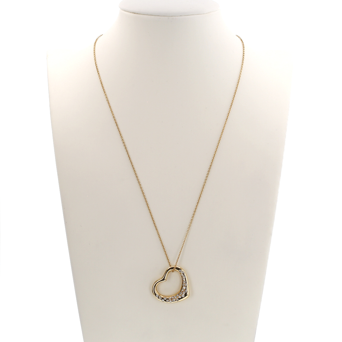 Collar «Open Heart» de Tiffany & Co., modelo mediano, en oro amarillo y diamantes - Detail D1