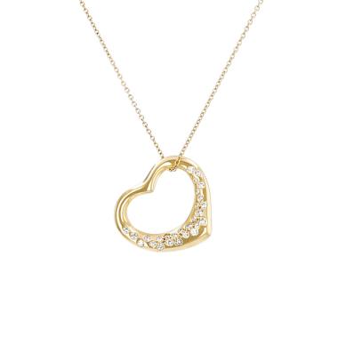 Collar «Open Heart» de Tiffany & Co., modelo mediano, en oro amarillo y diamantes