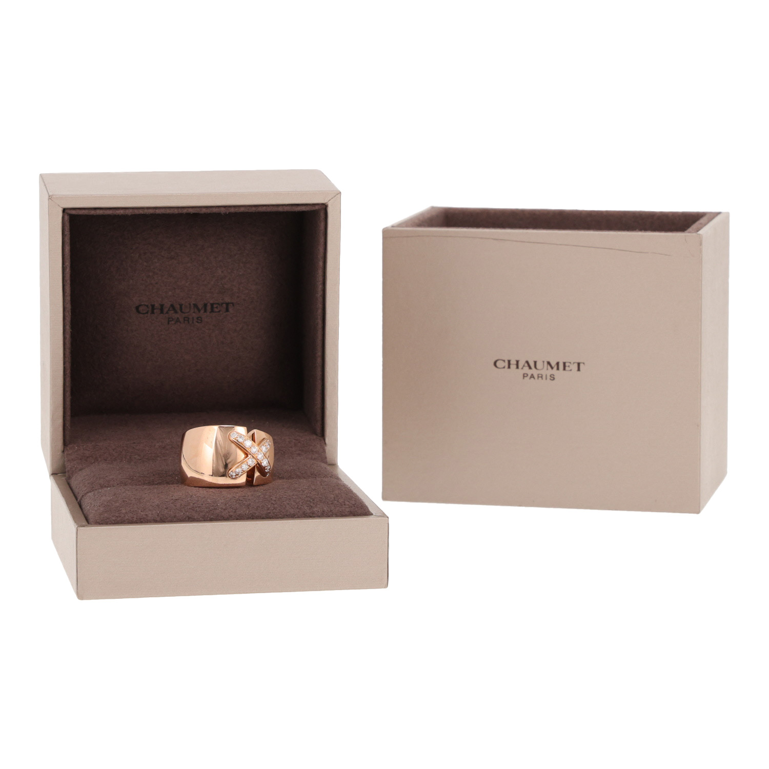 Chaumet ‘Lien’ medium-sized ring in rose gold and diamonds - Detail D2