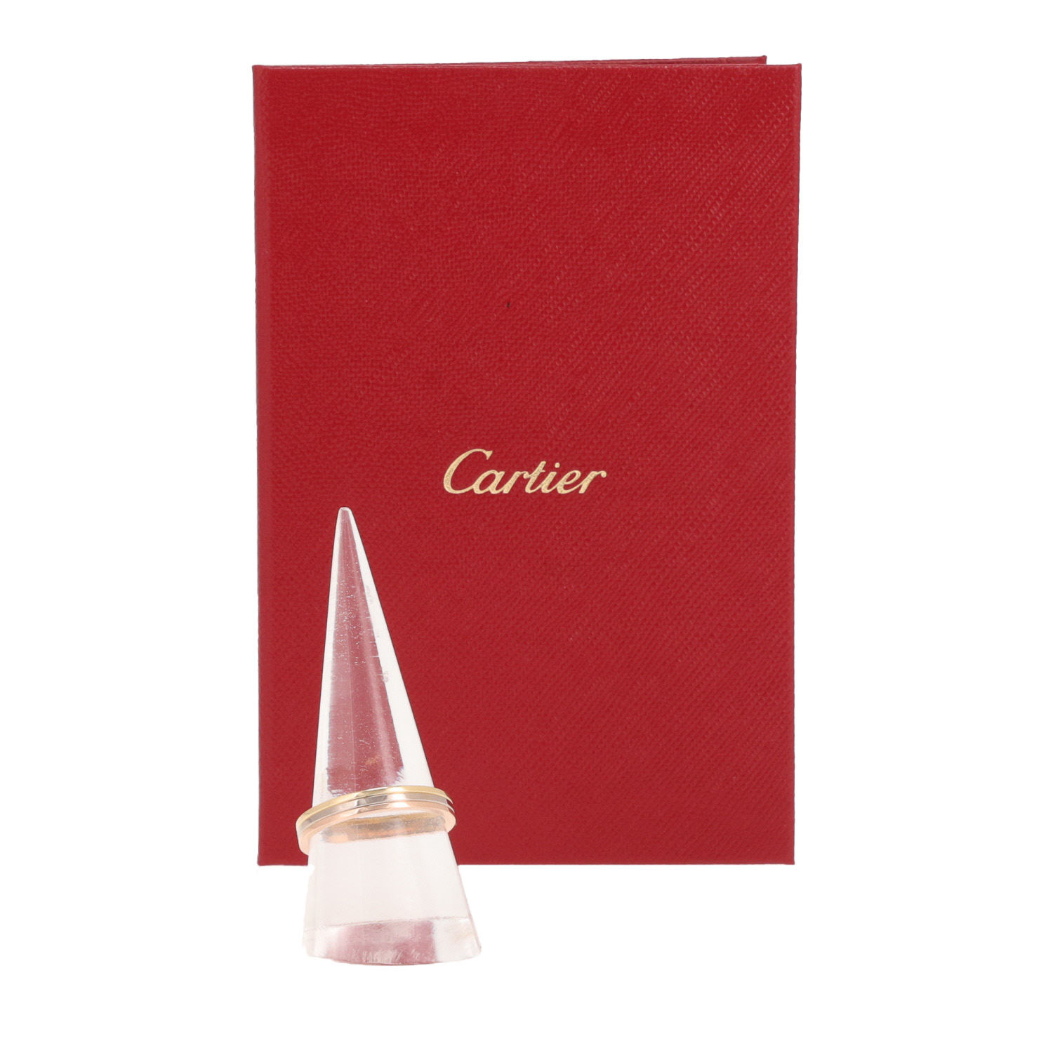 Cartier Vendôme Louis Cartier wedding ring in rose gold, white gold and yellow gold - Detail D2