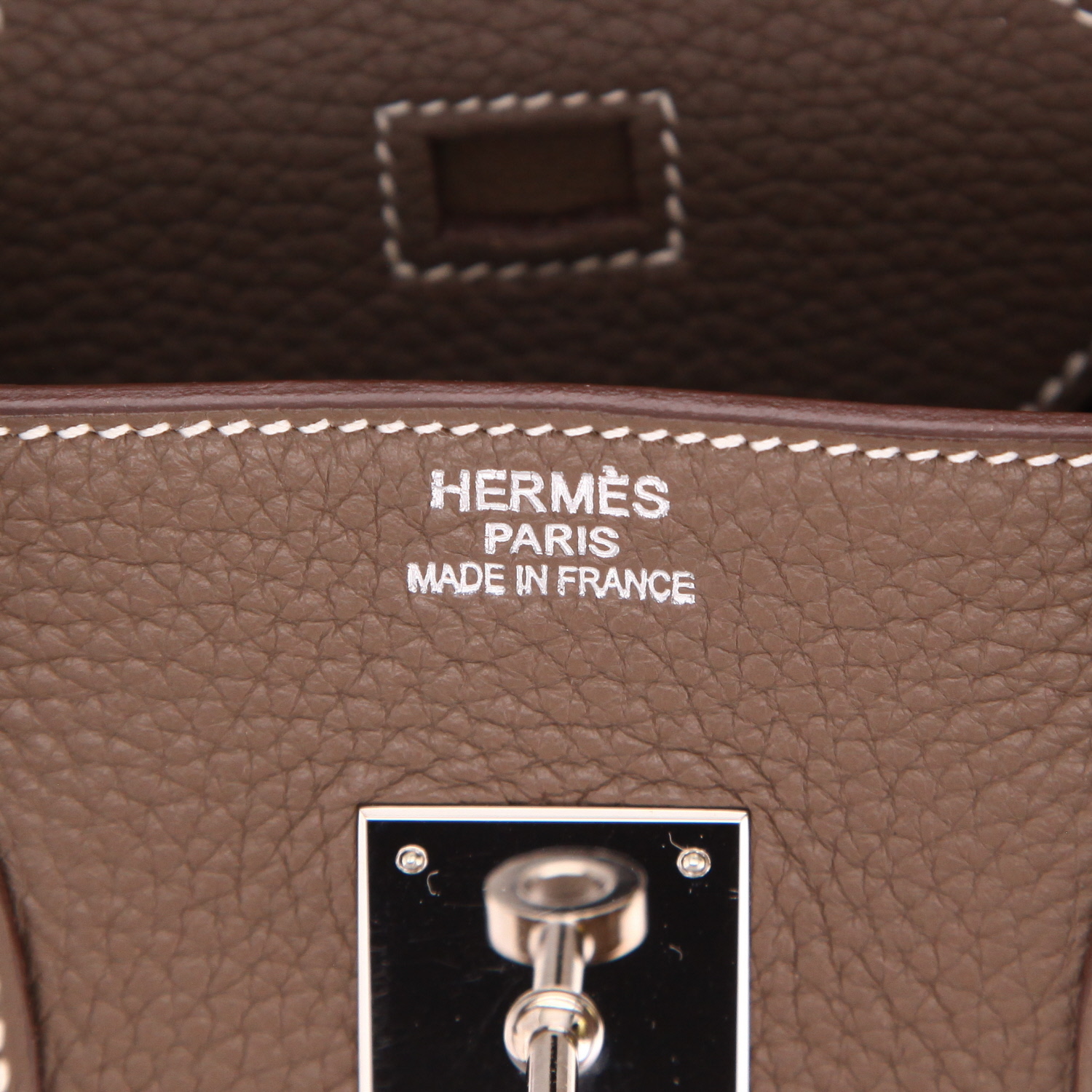 Hermès Birkin handbag, 35 cm, in Togo leather with Étoupe finish - Detail D2
