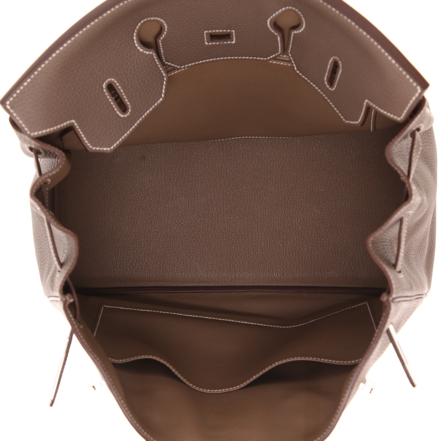 Hermès Birkin handbag, 35 cm, in Togo leather with Étoupe finish - Detail D3